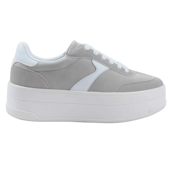 No Boundaries Women's Platform Sport Sneakers Size US 9 - Gray/White - Picture 2 of 5